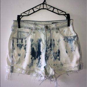 high waisted ripped jean shorts